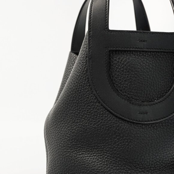 Hermes In-the-Loop 18 Noir Taurillon Clemence & Swift Calfskin Tote - Picture 7 of 13